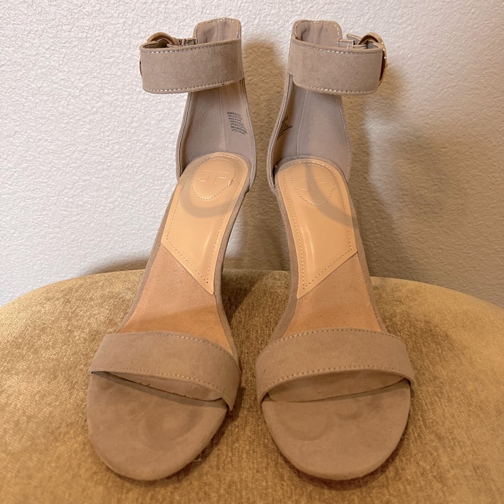 JustFab Taupe Suede Wedges - Picture 4 of 6